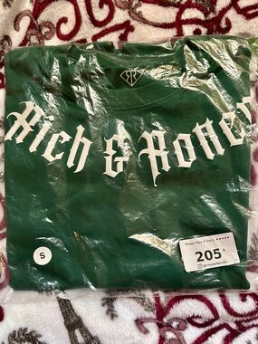 Rich & Rotten Green Graphic Tee Size Small In Original Packaging